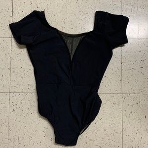 Black Mesh leotard  LuckyLeo Dancewear